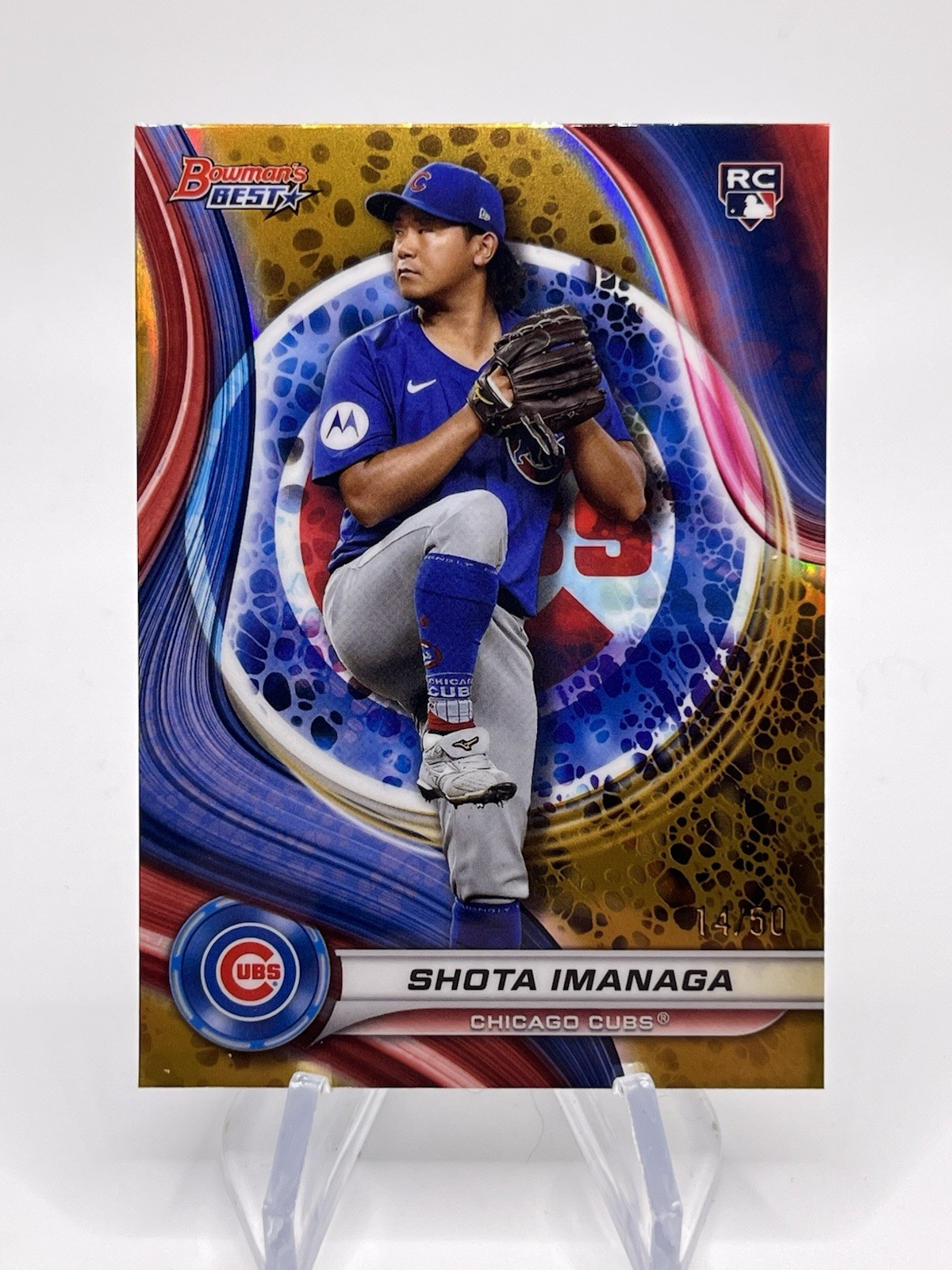2024 Bowman’s Best SHOTA IMANAGA Gold Refractor /50 Cubs RC