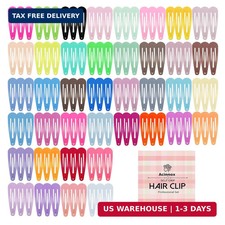 120 Pcs Snap Hair Clips Hair Barrettes,2 Inch Barrettes Metal Snap Clips Candy C