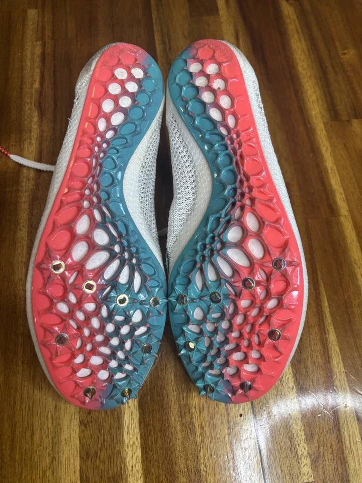 RARE Nike Zoom SuperFly Elite 2 Racing Spikes Mens 8.5 Women 10 White Ombre Jade - Image 3 of 4