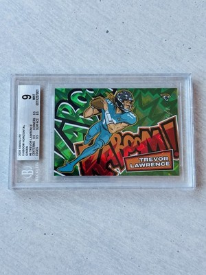 2025 Absolute Trevor Lawrence KABOOM GREEN 1/1 BGS 9 JAGS CASE HIT