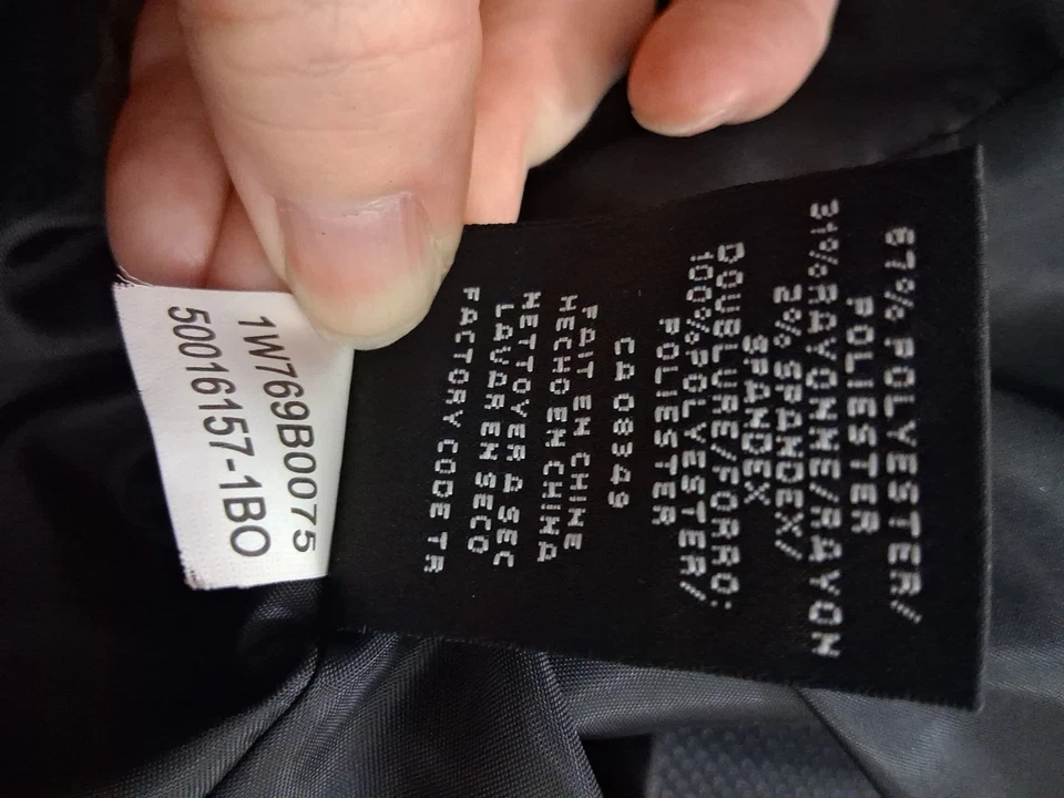 Women Peplum gray Blazer Sz 2 Y2k 90s Dark Academia Preppy Career Polka Dot - Image 4 of 4