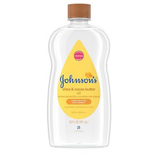 Johnsons Baby Oil Shea Cocoa Butter 20 oz Moisture Loss Hypoallergenic BD