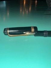 Kaweco Elite Vintage Kolbenfüller Füllfeder Schwarz Gold