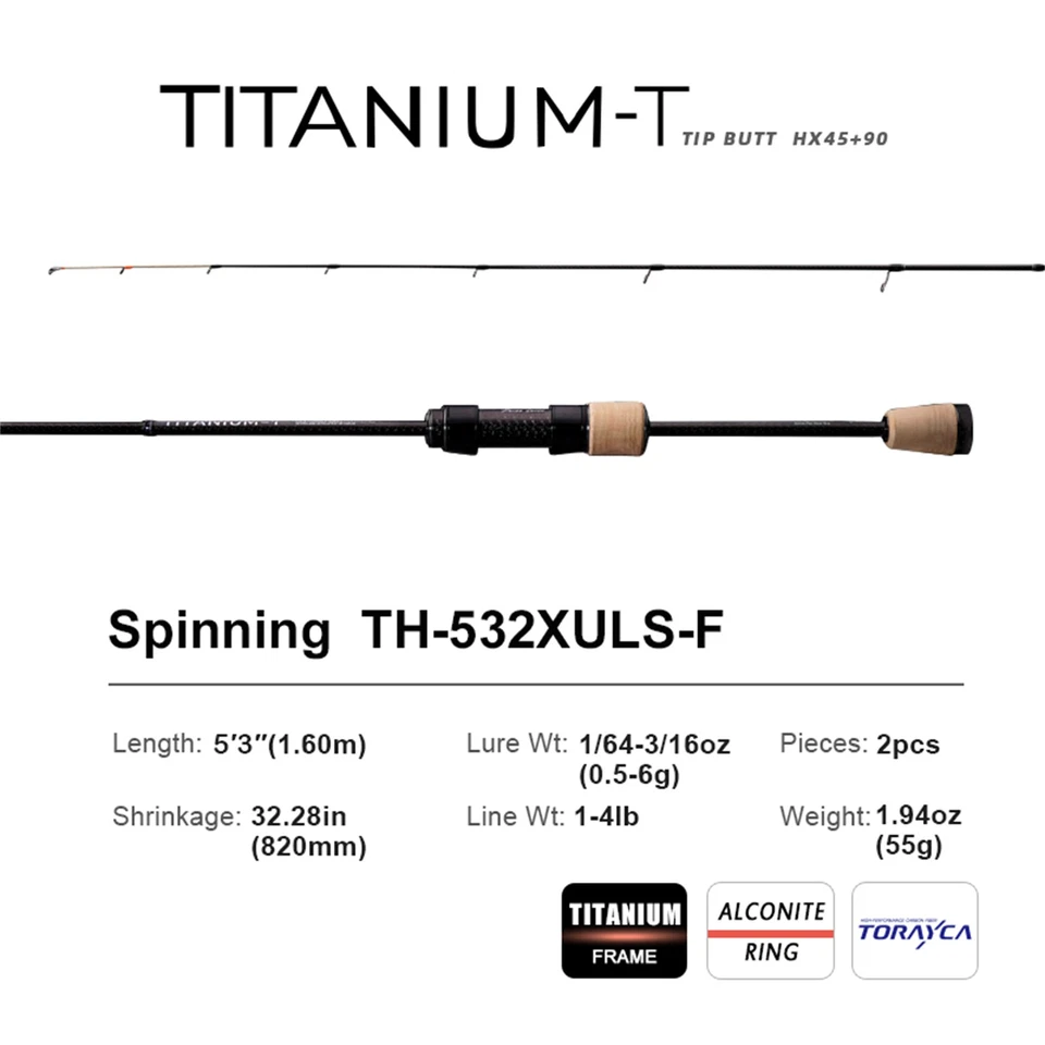 PURELURE TITANIUM-T TH-532XULS-F Titanium Tip BFS Rod 1/64-1/4oz Small Bait - Image 2 of 4