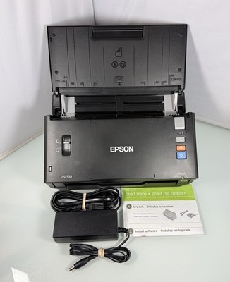 Epson WorkForce DS-510 Duplex Color Document Scanner w/Epson AC Adapter - TESTED