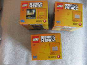 LEGO Brick Headz DC Batman 41585, Robin 41587, Joker 41588 Lot  NIB