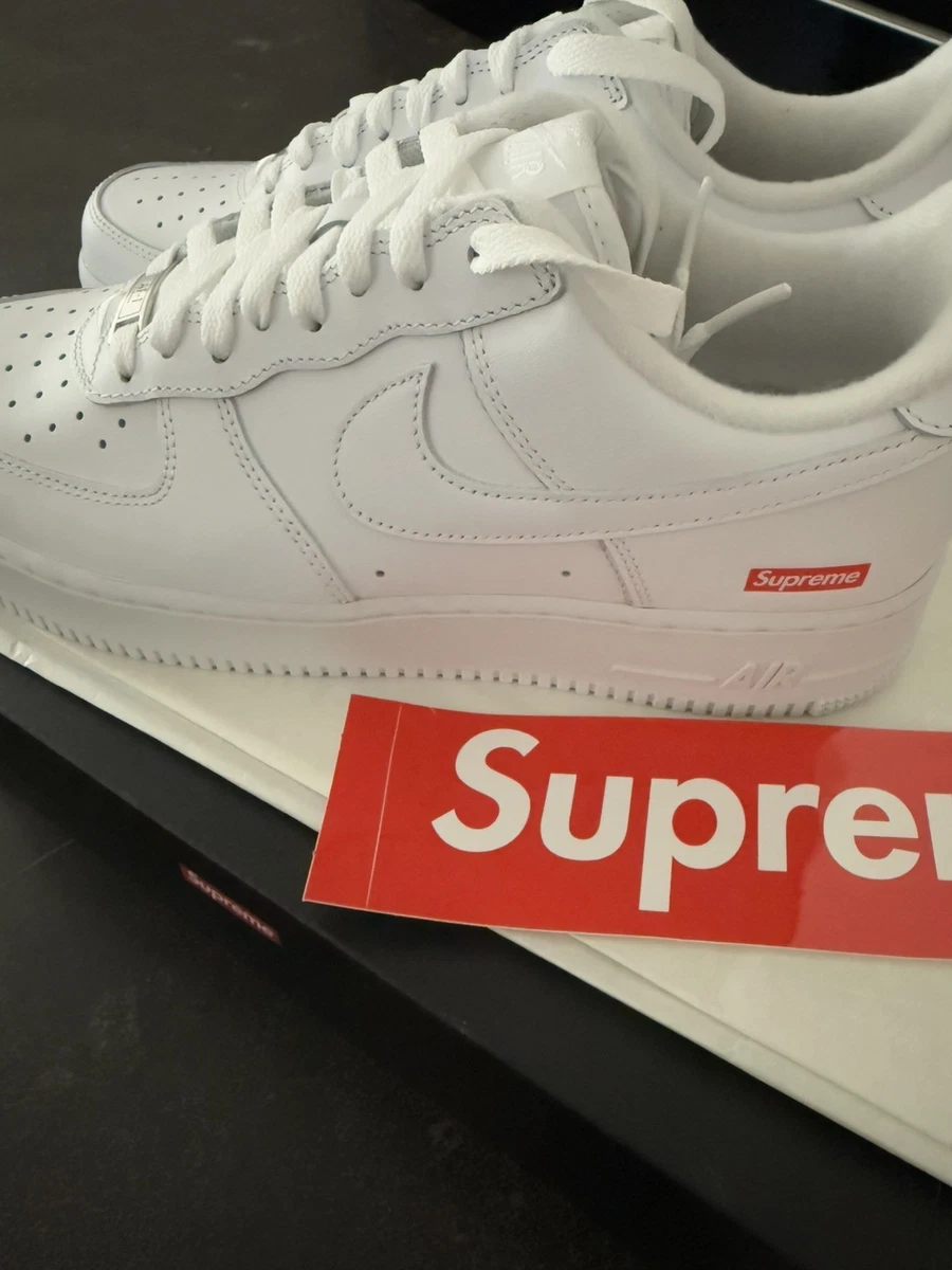 Nike Air Force 1 x Supreme Low Box Logo - White for Sale