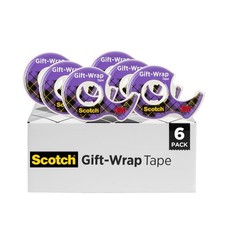 Scotch Gift Wrap Tape, 6 Rolls, The Go-To Tape for the 6 Transparent