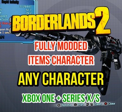 Borderlands 2 Any Character OP10 Modded Black Guns + Items Save XBOX ONE + X/S