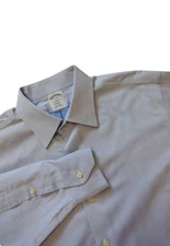 Brooks Brothers Shirt Men's 16 - 2/3 Light Blue Regent Button Up Long Sleeve