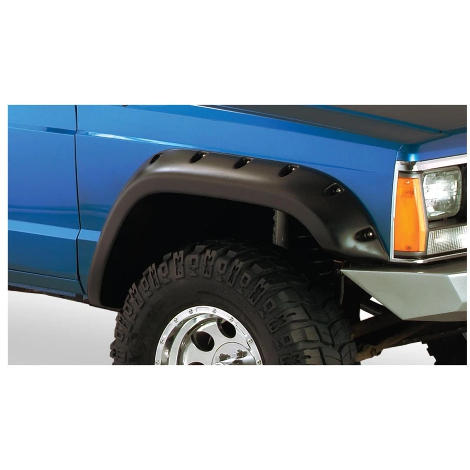 Bushwacker Front Rear Cut-Out Matte Black Fender Flares for 84-01 Jeep Cherokee Foto 2 de 4