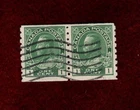 CANADA USED 1912 KING GEORGE V ADMIRAL 1 CENT COIL PAIR PERF 8 SCOTT # 125