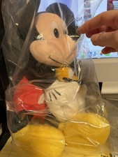 Disney Mickey Mouse Holding Pluto Puppy Plush Doll 14 inch