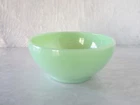 RARE ORIGINAL VINTAGE MCM FIRE KING USA GREEN JADEITE GLASS MIXING CEREAL BOWL