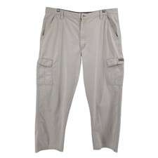 Wrangler Cargo Straight Leg Workwear Khaki Stretch Pants Mens 38x29
