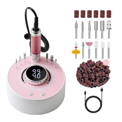 Qinvone Electric Nail Drill with Brushless Motor, 40000RPM Professional Cordl...