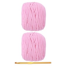 T-Shirt Yarn for Crocheting with Hook, 2 Pack 560g/196 Yards Yarn Pink
