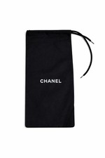 CHANEL Black Drawstring Dust Bag 13x6.5 in Cotton Blend New Authentic