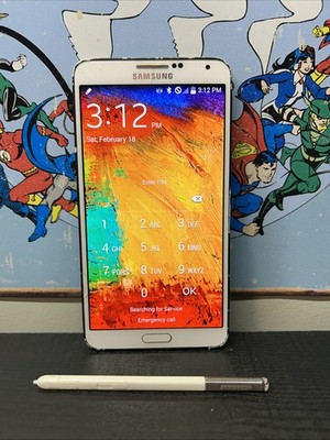 Samsung Galaxy Note 3 - 32 GB - Classic White Verizon With Pen Password Locked 