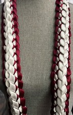 Graduation Lei Maroon And White