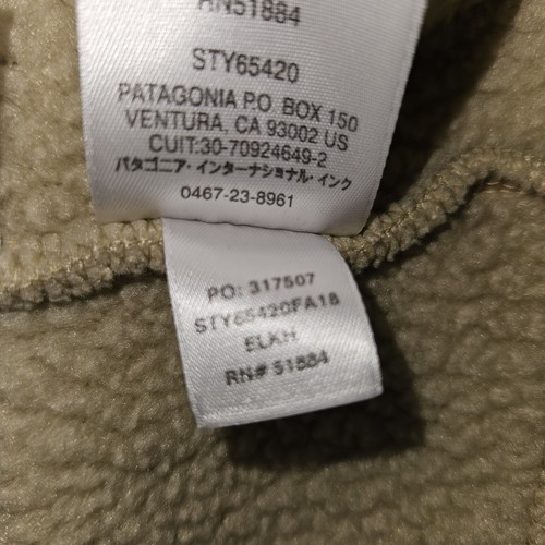 Patagonia Cream Retro Pile Fleece 1/4 Zip Pullover Kids Size Medium Boys Girls - Picture 15 of 20
