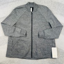 Lululemon Athletica Pleat To Street Bomber Jacket Heather Grey Size 10