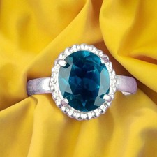 Natural Apatite Gemstone Handmade Jewelry 925 Sterling Silver Ring All Size DK