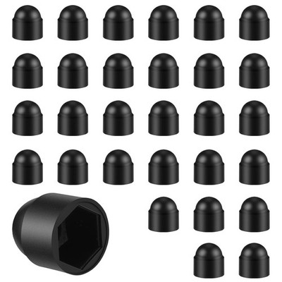 30 PCS M8×13mm Hex Head Bolt Covers Caps Bolts and Nuts Dome Plastic Protective