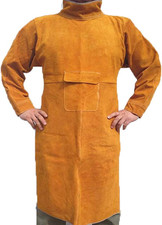 Leather Welding Apron with Sleeves,Heavy Duty Welding Jacket,Heat Flame Resistan