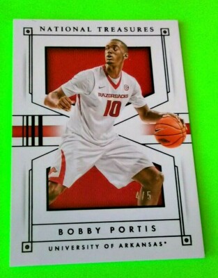 2016 NATIONAL TREASURES BOBBY PORTIS BLACK THICK STOCK #4/5  nice rc