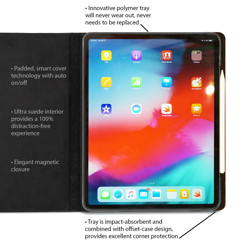 MacCase Premium Leather 2024 Case for 13 iPad Air | Protective Smart Cover - Image 4 of 4