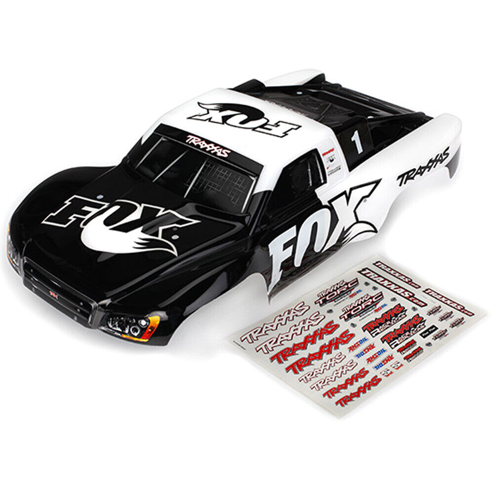 Traxxas 6849 - Slash / Slash 4X4 Fox Edition Black & White Body Painted, Replica