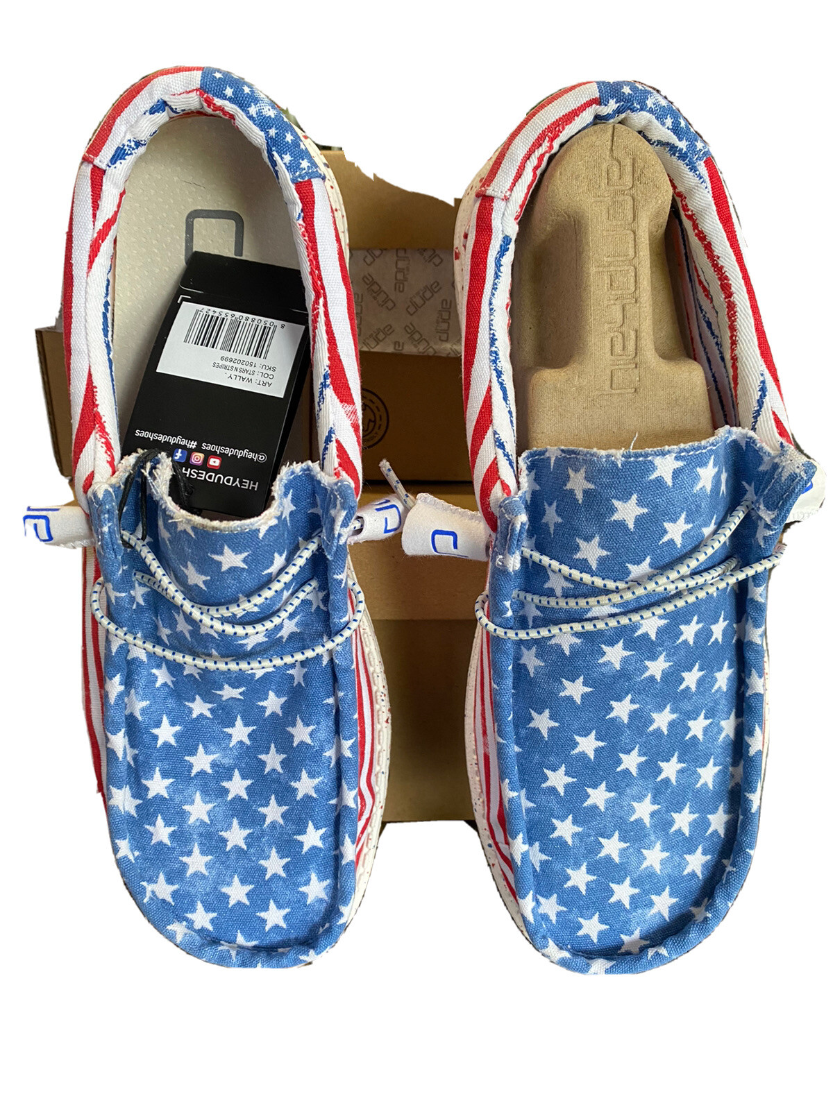 NWT Hey Dude Wally Stars \u0026 Stripes 