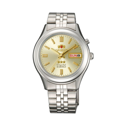 ORIENT Classic Tristar Watch DayDate Champagne dial  36mm EM0301UC Made in Japan