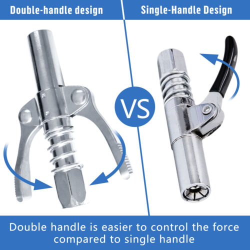 Grease Gun Coupler High Pressure Quick Release Lock Nozzles w/Hose For 1/8"NPT - Picture 6 of 18