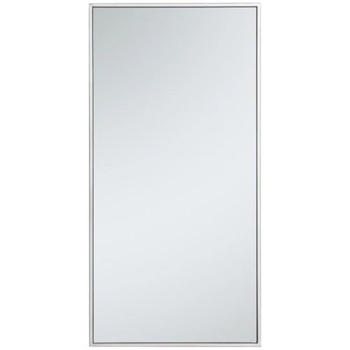 Elegant Decor Eternity 36" x 18" Contemporary Metal Frame Mirror in Silver - Picture 1 of 12