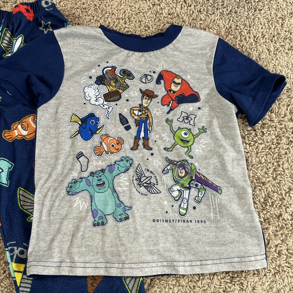 Niños Disney Pixar 2 Piezas Camisa Pantalones Pijama Conjunto Talla 6 Usado Toy Story BUENO Foto 2 de 4