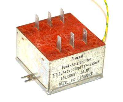 DROSSEL FUNK-ENTSTORFILTER F22005/1 LINE FILTER 220/380 VOLTS @ 2 AMPS