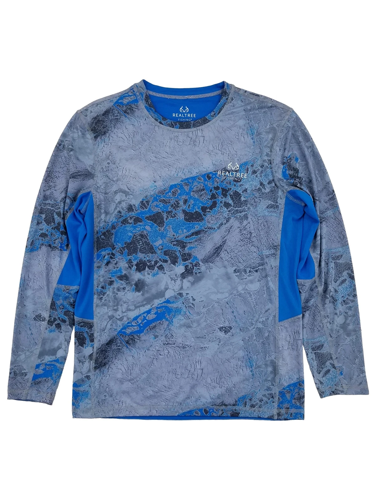 Realtree Wav3 Mens Gray Blue Reversible Long Sleeve Performance Fishing Shirt
Opens in a new window 