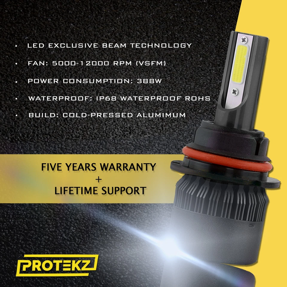 LED Light Kit Protekz Bulb 9004 H3 H11 9006 H4 9005 for 1992-2016 Toyota Corolla - Image 3 of 4