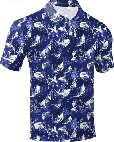 Men's-Polo-Collared Shirt Dry Fit Short Sleeve Casual Golf Moisture Wicking XL - Picture 2 of 5