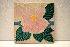 Pink Floral Art Tile Antique Tiles for sale | eBay