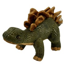 Realistic Plush Stegosaurus Dinosaur Green Scaly Dino Stuffed Animal