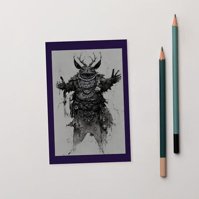 Toad Shaman Art Postcard Bufo Incilius Alvarius DMT Psychedelic