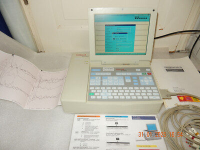 SCHILLER Cardiovit AT10 PLUS,12 Kanal EKG Gerät+Patientenkabel+Handbuch,NEUWERTI