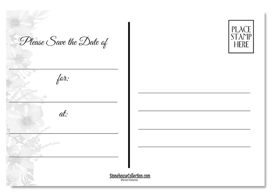 Tarjetas de anuncio Save the Date - 4x6 pulgadas, 40 postales - B17081 Foto 2 de 4