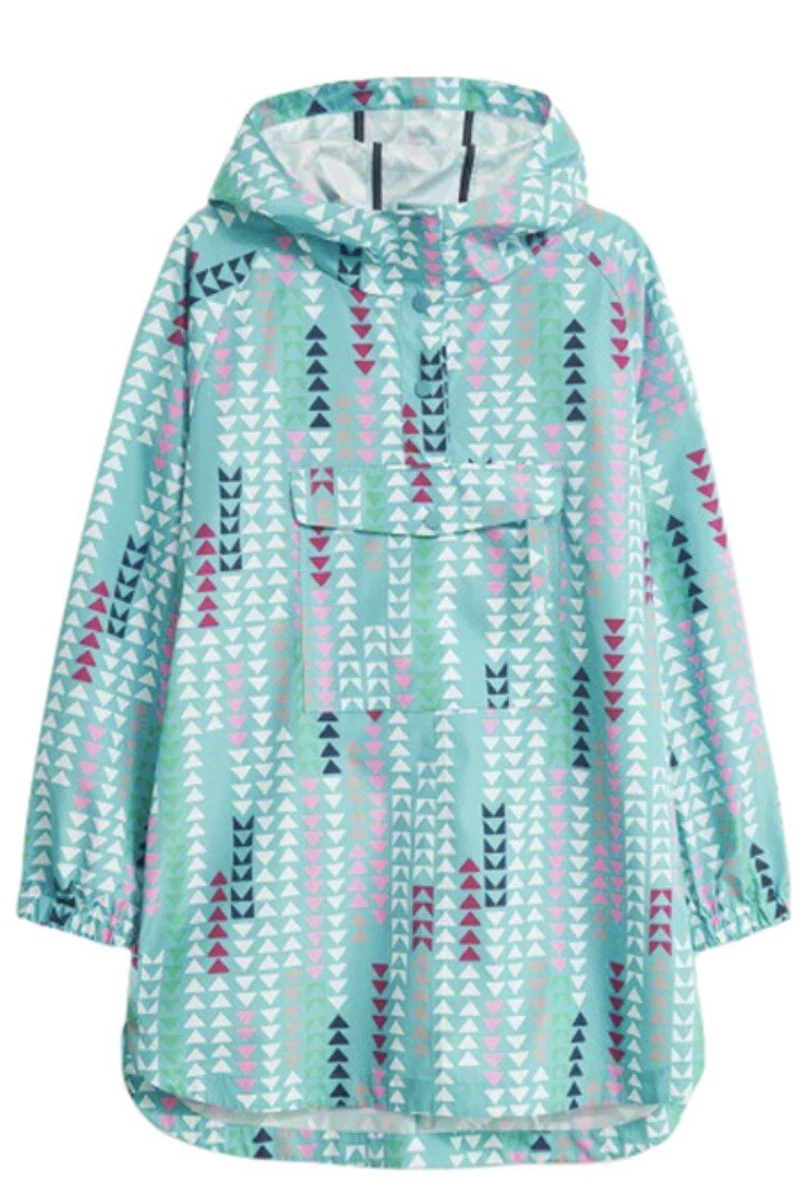 WHITE STUFF Ladies Elsie Hooded Lightweight Pac A Mac Blue Multi Medium BNWT