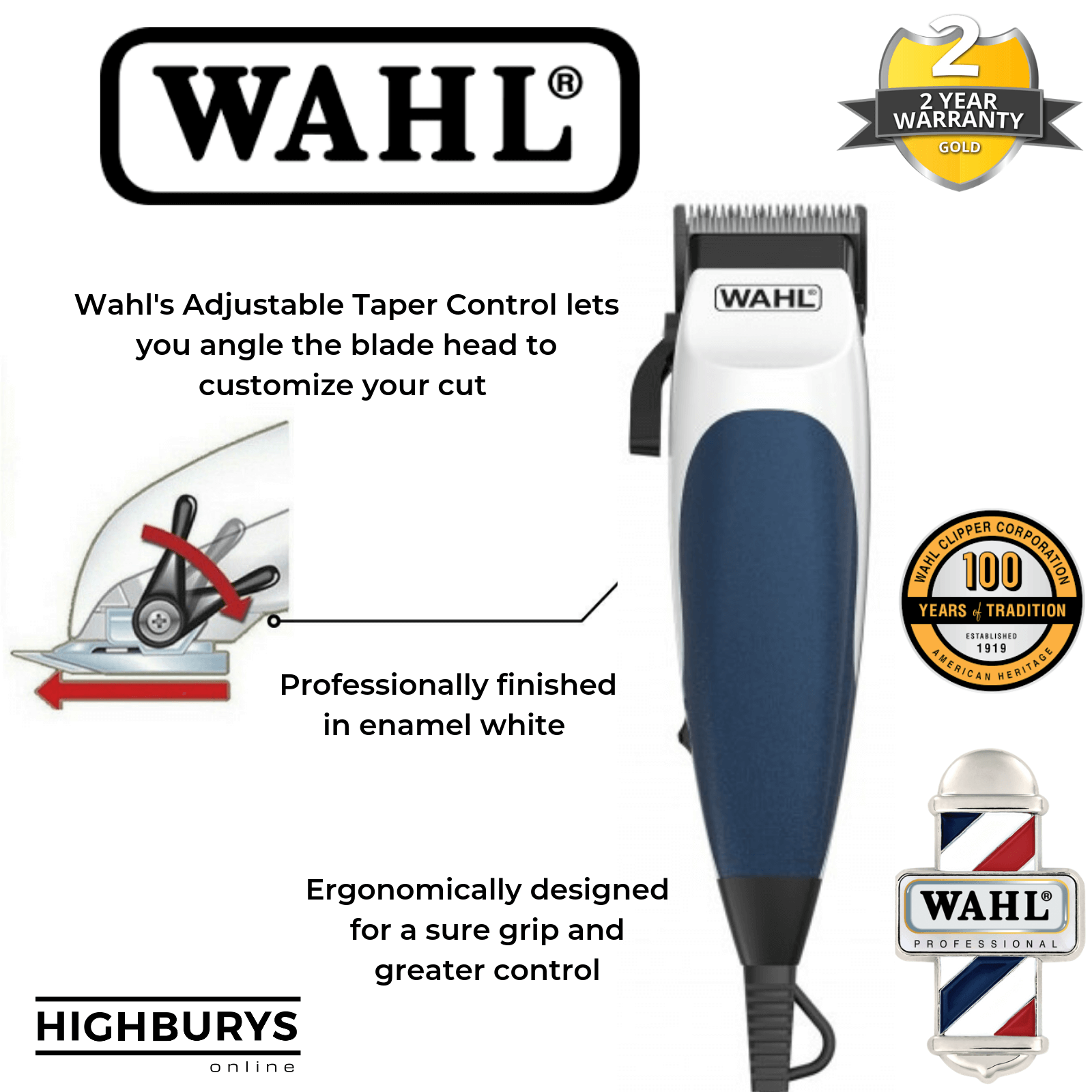 WAHL Electric Hair Clippers Mens Cordless Beard Trimmer Haircut