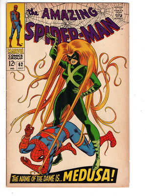 AMAZING SPIDER-MAN #62 (1968) - GRADE 6.0 - MEDUSA APPEARANCE