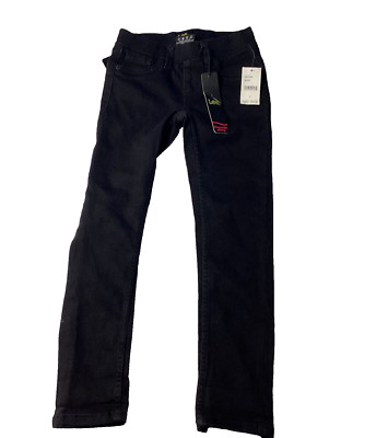 Lee Black Jeans Size 6 Super Stretch Pull On Waist